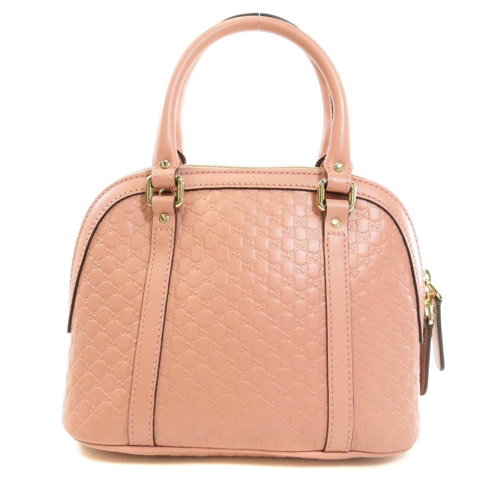 Gucci ssima Handbag Leather GG Black